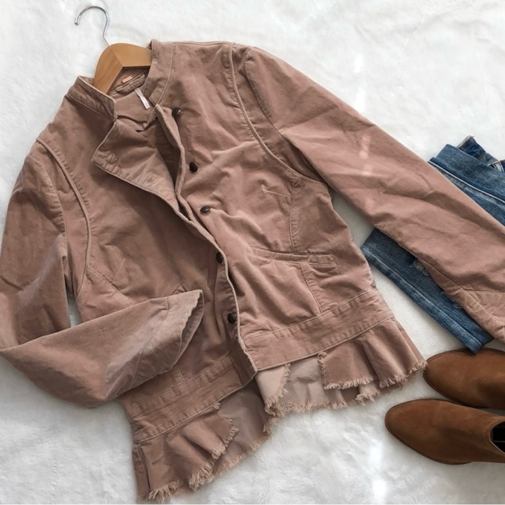 FREE PEOPLE mauve military jacket❤️